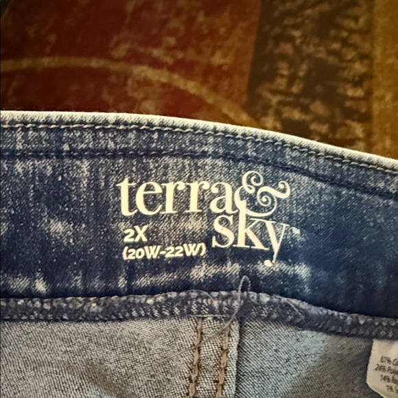 Terra & Sky Dark Blue Denim Jeans 2X - Picture 1 of 5